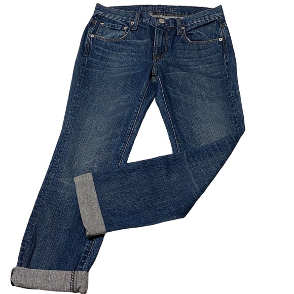 ARITZIA Slim Distressed Boyfriend Blue Jeans - Picture 3 of 15